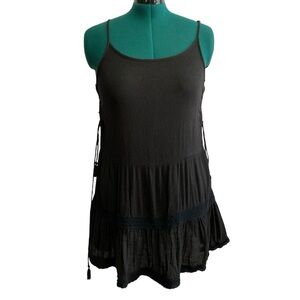 Aerie Cotton Blend Corseted Lace Trim Sundress